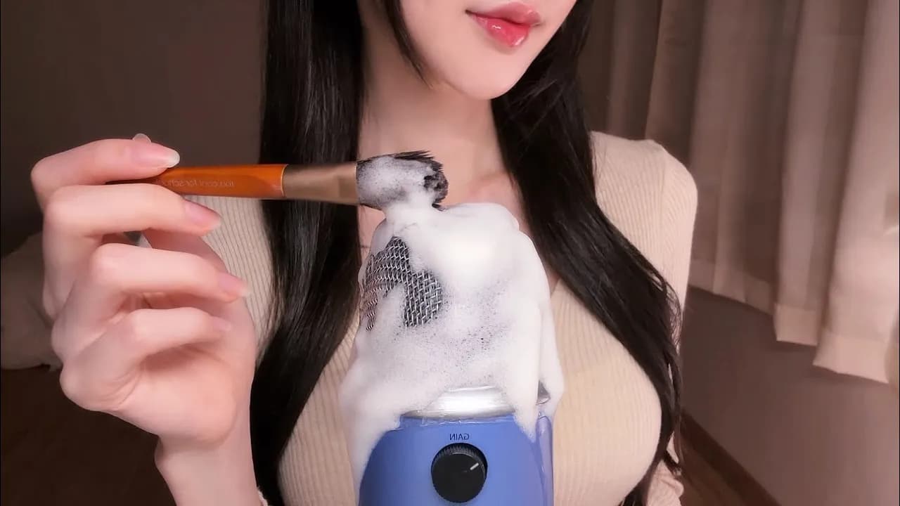 ASMR / 흐물흐물 녹아내리는 자극적인 뇌 마사지🧠 (거품, 크림, 알로에)